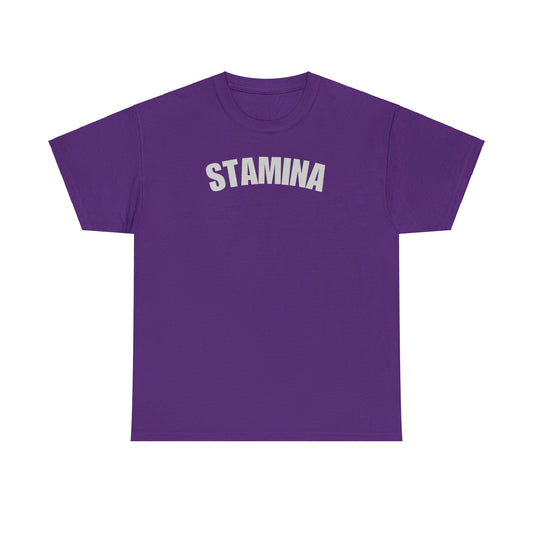 STAMINA Unisex Heavy Cotton Tee - Premium Fitness Apparel for Gym, Workout Shirt, Moisture-Wicking Exercise Top, Men & Women