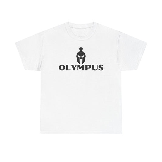 Premium Fitness Apparel: OLYMPUS Unisex Heavy Cotton Tee - Gym Workout Shirt, Athletic Wear, Moisture-Wicking Exercise Top for Men & Women